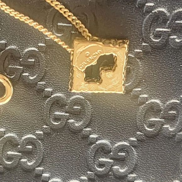 Givenchy Gold Intricate Pendant Necklace